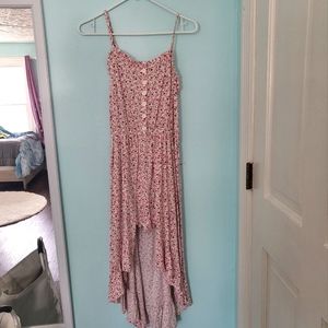 Kid's Pink Floral Summer Dress